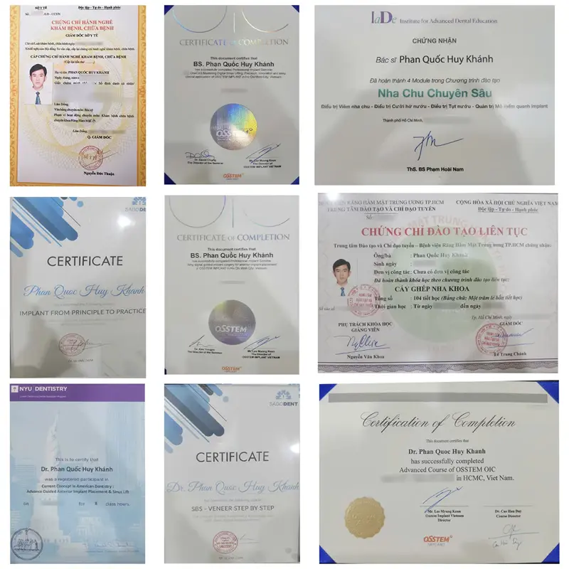 Đạt chứng chỉ hành nghề chuyên cấy ghép implant