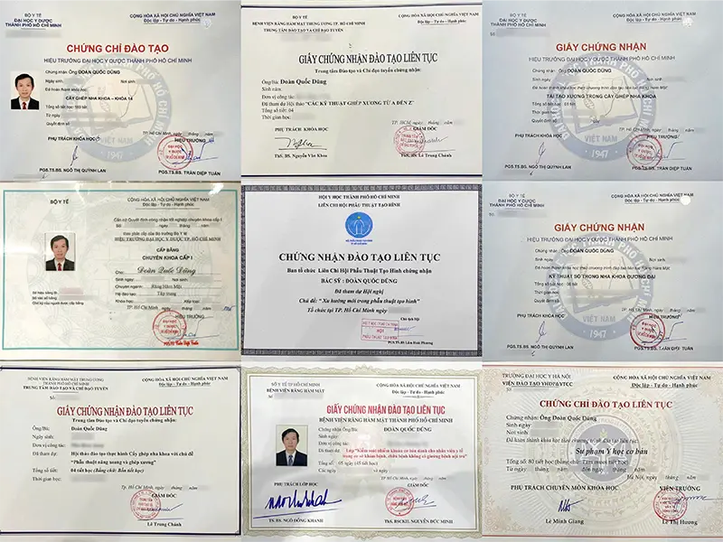Đạt nhiều chứng chỉ chuyên môn Kỹ thuật tái tạo xương trong Cấy ghép nha khoa