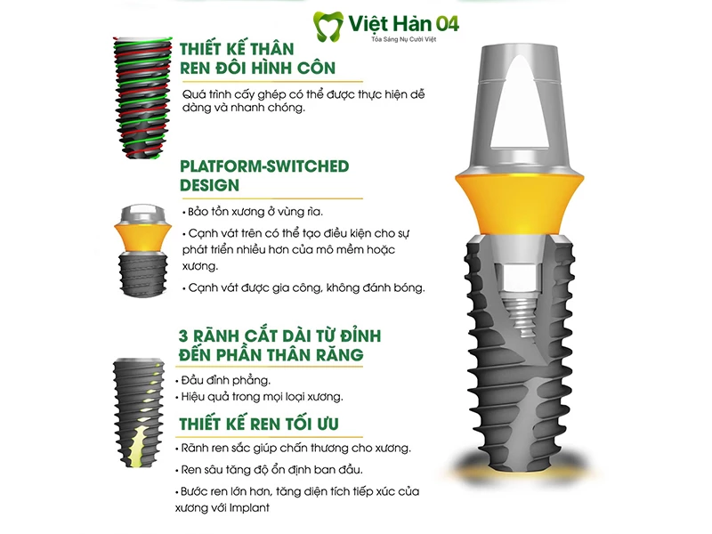 Trụ Implant Dentium Hàn Quốc
