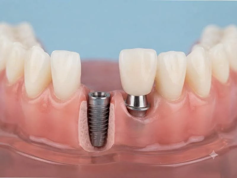 Trồng răng cửa hàm dưới bằng trồng răng Implant