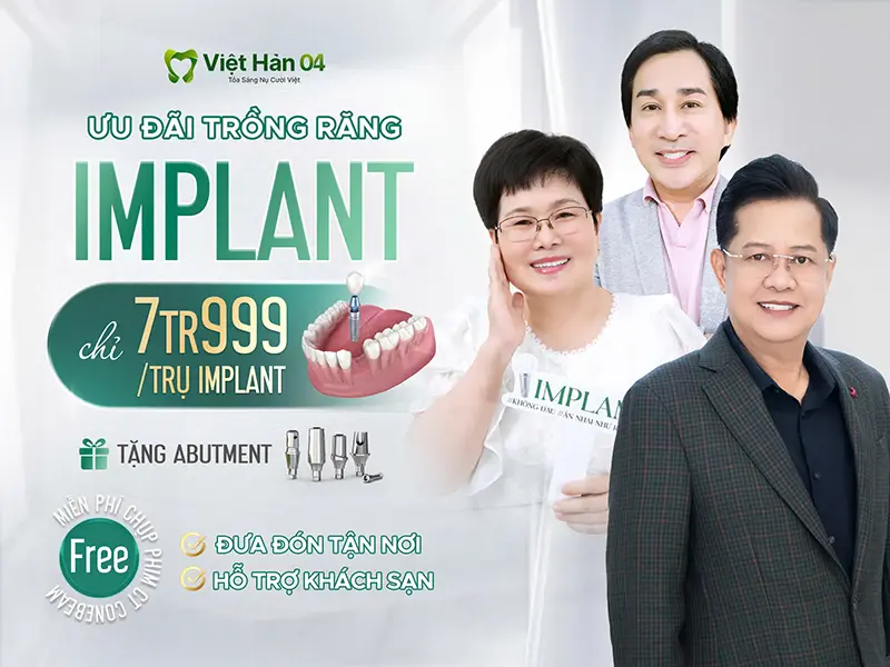 Ưu đãi trồng răng implant giá chỉ 7tr999/trụ