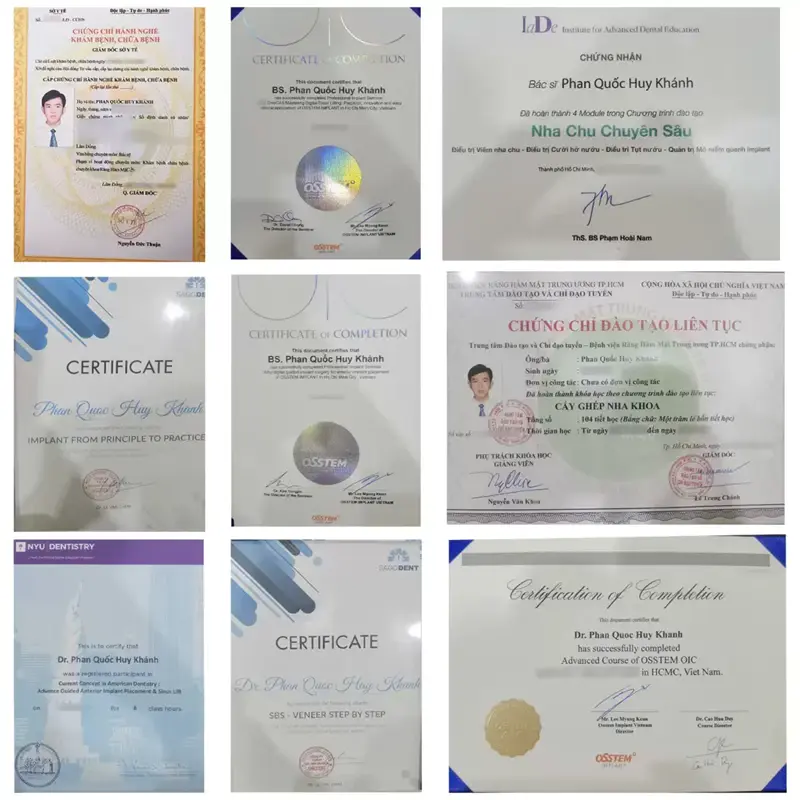 Tổng hợp bằng cấp của bác sĩ Phan Quốc Huy Khánh - Nha Khoa Việt Hàn 04