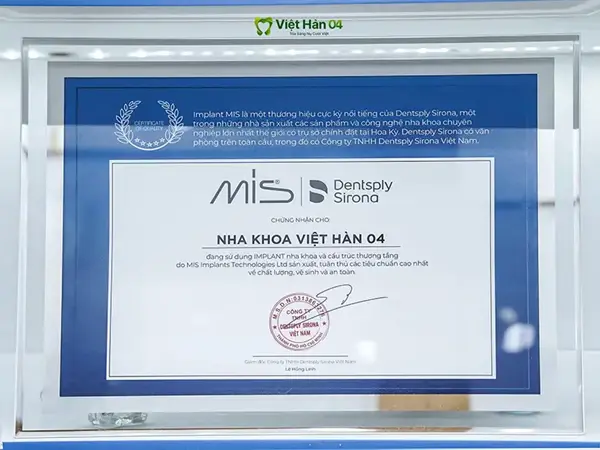 Giấy chứng nhận chính hãng Implant Mis C1 Đức