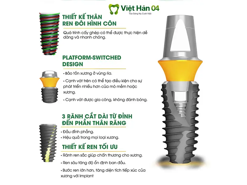 Trụ Dentium Hàn Quốc
